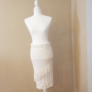 New York & Company Cream White Color Skirt Size M